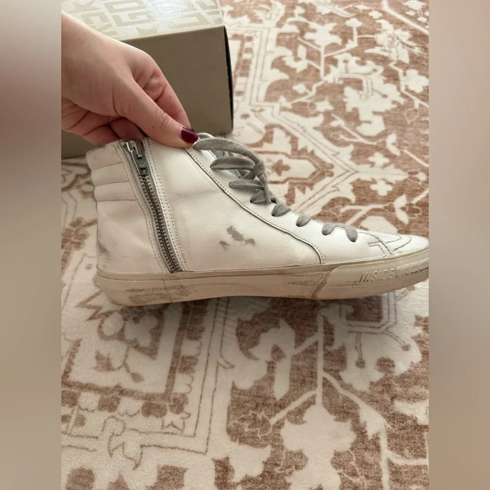 Women's Golden Goose Classic Slide High Top Sneakers - Picture 5 of 16